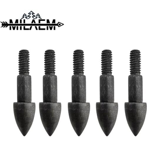 10 Pieces 60/65 Grain Archery Arrowhead Synthetic Steel Black Broadhead Outdoor Shooting Hunting Trainning Accessories 28.9mm