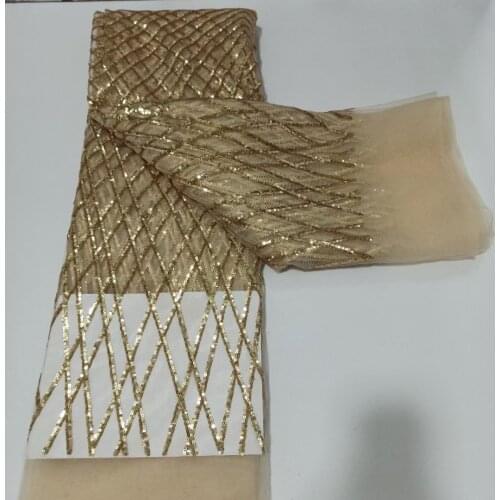 Nigerian Mesh Net Lace African Sequins Material High Quality French Tulle Cloth Dentelle Africaine For Sewing Party Dress DN1