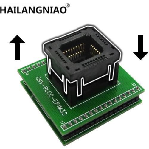 New 1Pcs Top Quality Chip programmer PLCC32 adapter socket CNV-PLCC-EP1M32 0324-309 with Board for BIOS PLCC32