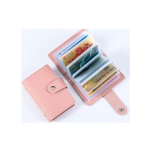 Womens 26 Cards Slim PU Leather ID Credit Card Holder Pocket Case Purse Wallet