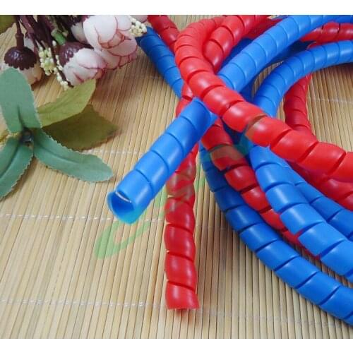 2M 25mm Spiral Wire Organizer Wrap Tube Flame retardant colorful spiral bands diameter Cable casing Cable Sleeves Winding pipe