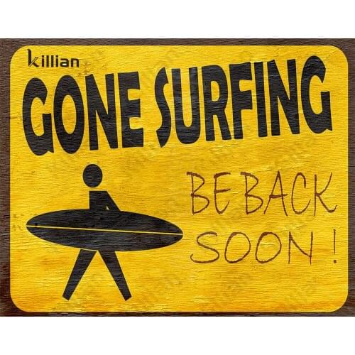 Tin Painting Go Surfing and Come Back Soon Network Text Metal Plate Retro Art Decoration Metal Plaque Home Decoration Poster