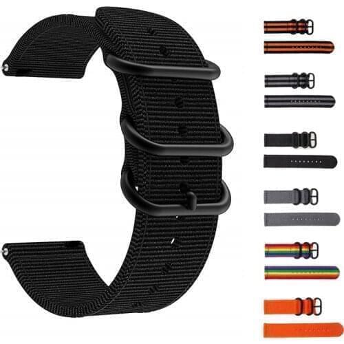 22mm 20mm nylon Bands For Samsung Galaxy Watch 3 46mm 42mm Active 2 40mm 44mm Gear S3 Frontier Strap For Huawei Watch GT 2