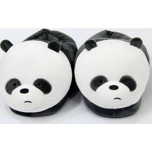 Christmas Zapatilla panda Slippers brown bear Polar bear full Heels Plush Home Cotton Slippers Winter warm shoes 28cm