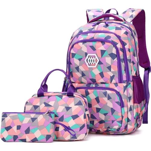 2021 new 3 pcs/set Children School bags Girls Primary Backpack Child school backpcak princess schoolbags kids mochilas escolar