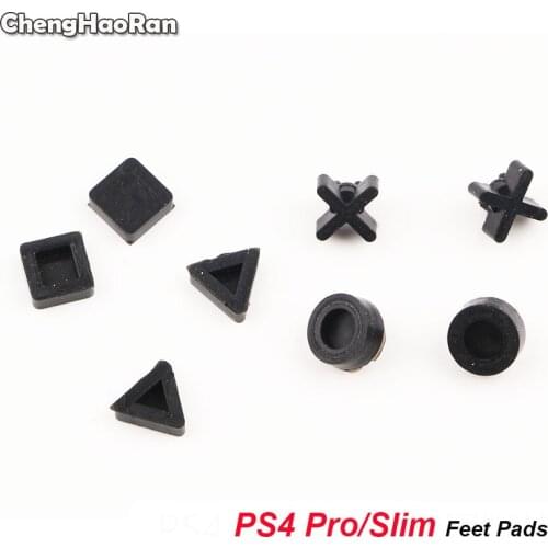 ChengHaoRan Silicone Bottom Rubber Feet Pads Cover Cap For Sony PS4 Pro Slim Console Housing Case Rubber Feet Cover