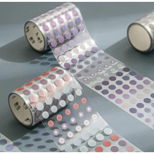 Scrapbooking Photo Diary Ablums Roll Dots Washi Tape Round Stickers Dot Stickers for Diy Diary Planner