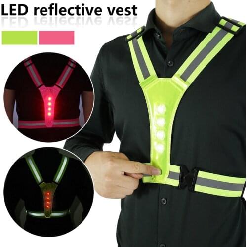 Night Reflective Y-shaped Strap for Riding Breathable Traffic Security Cycling Safety Jacket High Visibility Vest Running Vests