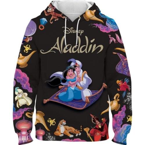 Disney Aladdin Hoodies Cool 3D Printed 2021Sweatshirts Men Women Children Fashion Long Sleeve Streetwear Boy Girl Kids jacket