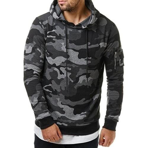 Yuerlian Mens Camouflage Hoodies
