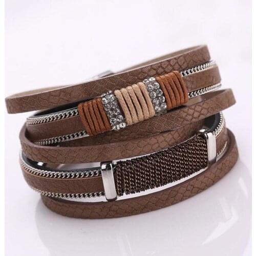 ZG 2018 Free shipping handmade leather bracelet femme