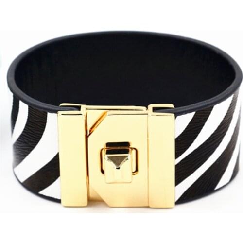 Zebra Summer Beach Jewelry Leather Trendy Women Bracelets Fashion Girl Flower Bangle Female Pineapple Fruit Jewelry
