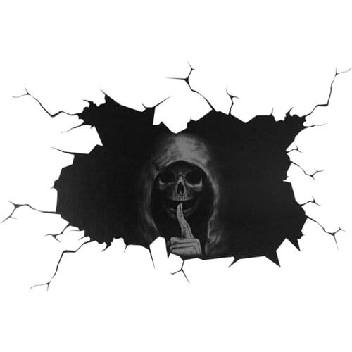 1pc Halloween Silent Skull Stickers Window Home Decoration Decals Decoration Car Wall Window Decoration Home Decoration Stickers
