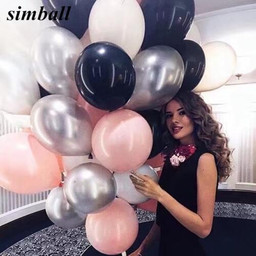 10PCS 12inch Pearl Latex Balloons Inflatable Air Balls Birthday Party Balloons Wedding Decoration Helium Balloons Party Supplies