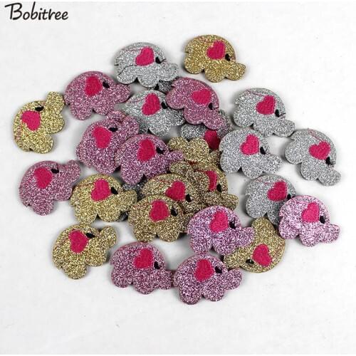 10pcs/lot cartoon 3D Small elephant clothes patches for clothing bags decorative girls DIY handmade material