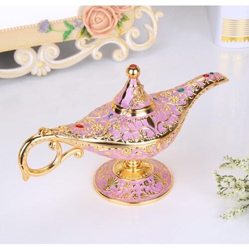 21New Retro European crafts Aladdin magic lamp, home, club decoration zinc alloy creative craft decoration wishing lamp