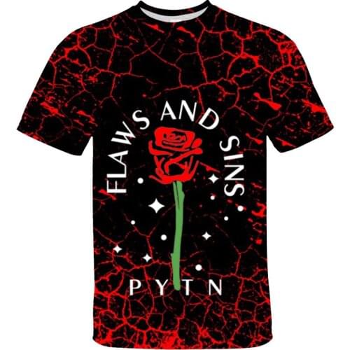 3D Payton Moormeier T Shirt Kids Merch Top Tee Childrens T Shirt PYTN Rose Oversized Streetwear Graphic T Shirt Men Harajuku