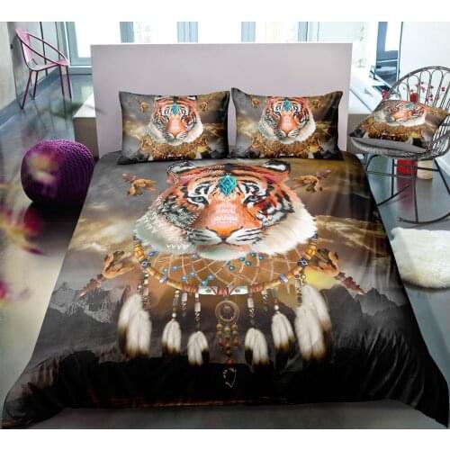3D Dream Catcher Wolf Bedding Set Cartoon Duvet Cover Set Pillow Cases Bed Sets Bedspread Twin Full Queen King Comforter Set