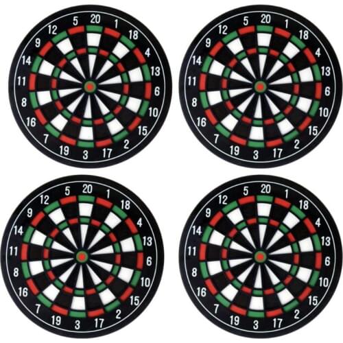 4pcs/set Kitchen Utensils Dart board Styled Coaster Mini Dart Board Cup Coa