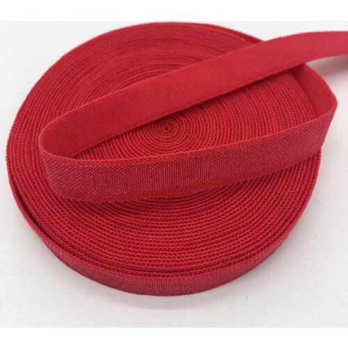5 Yards/lot 3/8"10mm Red Solid FOE Fold Over Elastics Spandex Satin Band DIY Lace Sewing Trim