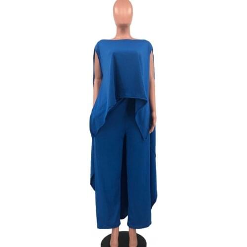 African Clothes For Women 2 Piece Set Cloak Long Tops And Pant Suits Fashion New Sleeveless Solid Casual Africa Clothing Outfits