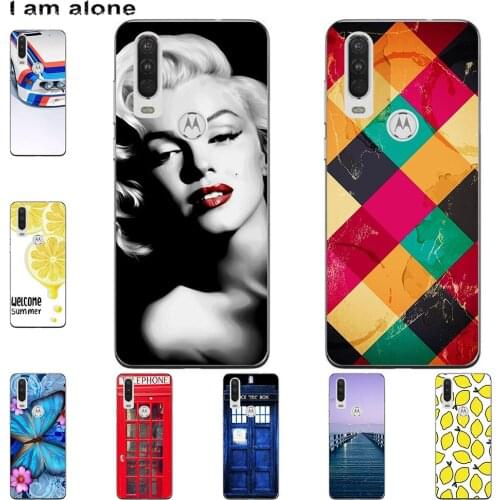I am alone Phone Case For Motorola One Action Vision One Power One P30 Play Note Bags Cute Cartoon Printed Paint Mobile