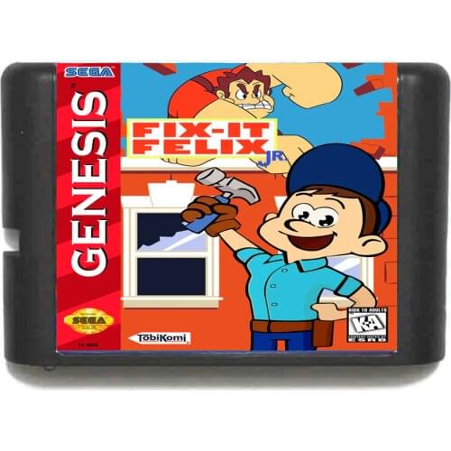 Fix It Felix 16 bit SEGA MD Game Card For Sega Mega Drive For Genesis