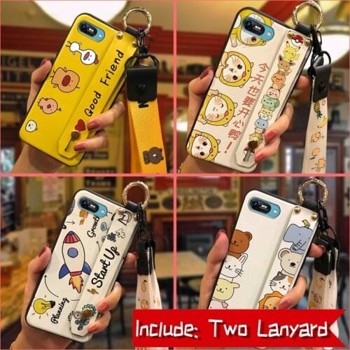 Cute Waterproof Phone Case For Itel A25/A35 Cover Anti-knock Wrist Strap For Woman Soft Anti-dust