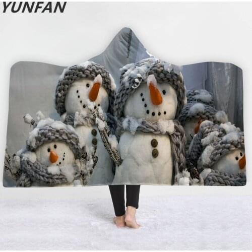 Cartoon Christmas snowman Cute Baby Blanket Throws on Sofa/Bed/Plane Travel Plaids Hot Limited Picnic Wool Thread white Blanket