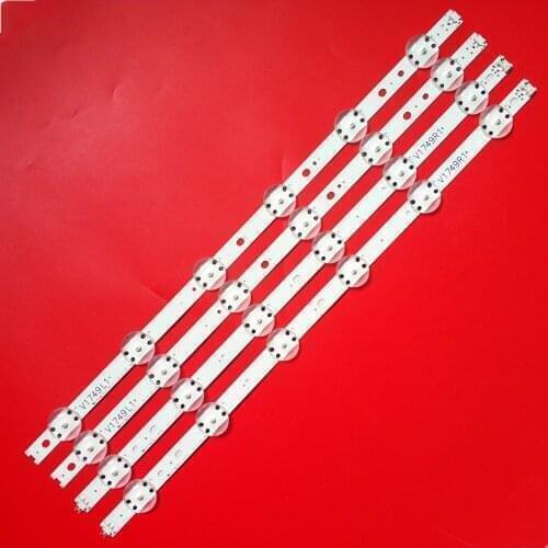 New Kit 4 PCS LED strip For LG 49UV340C 49UJ6565 49UJ670V V17 49 R1 L1 ART3 2862 2863 6916L-2862A 6916L-2863A