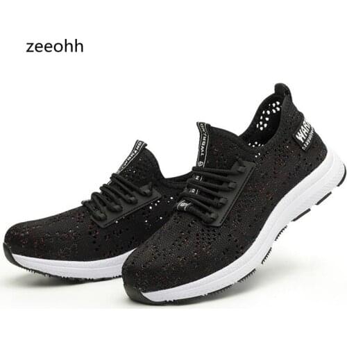 New Unisex Super Light Safety Shoes Men Boots Breath Labor Male Anti smash puncture Work footwear Steel Cap Protective Sneakers