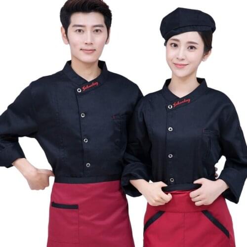 Chefs Clothes Long Sleeves Thickening Food Clothing Restaurant Kitchen Mens Chefs Work Clothes Chef Jacket Women