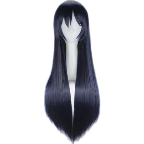 Anime Love Live Cosplay Wigs Sonoda Umi Wig Long Dark Blue Heat Resistant Synthetic Hair Perucas Cosplay Wig