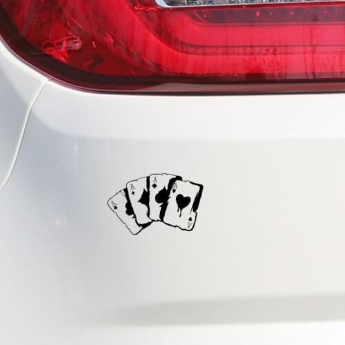 Poker Graphic Car Sticker Vinyl Motorcycle Decoration Bumper Window truck stickers 15.3*9.9CM