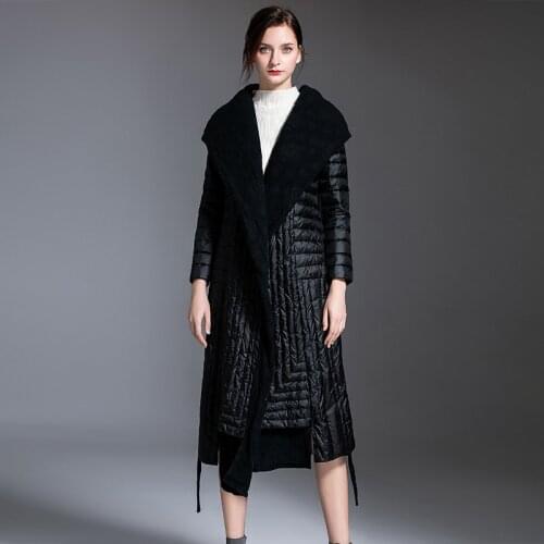 Down jacket women 2020 winter new European and American style mid-length over the knee fashion trend down jacket women