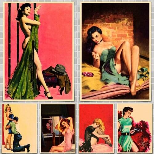 Sexy Girl Room DecorPoster Wall Stickers For Home Room Bar Decor Art