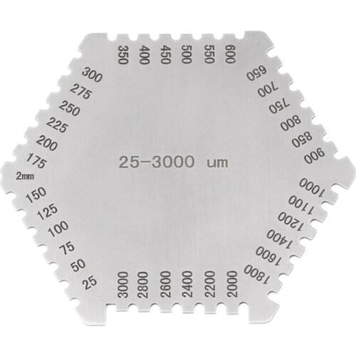 Stainless Steel Hexagonal Wet Film Comb Paint Wet Film Thickness Gauge Comb