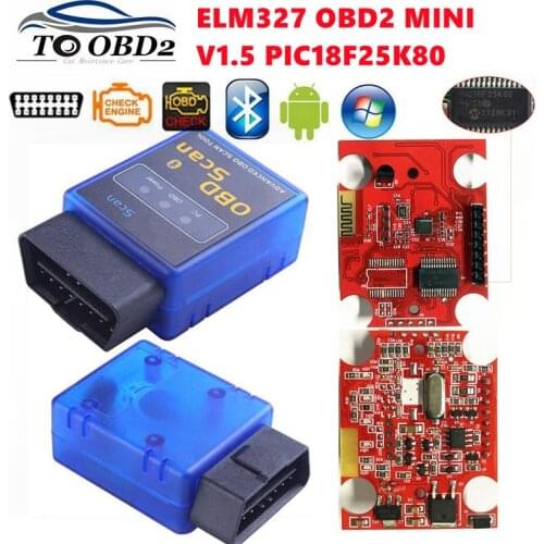 ELM327 V1.5 with PIC18F25K80 Chip Bluetooth OBD2 Scanner VGATE OBDII Scan Tool CAN-BUS Works ON Android Torque/PC