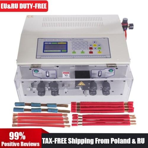 SWT508 MAX 8 Wheels Wire Peeling Stripping Cutting Machine 2800W Computer Automatic Wire Strip Stripping Machine 0.3 To 25MM