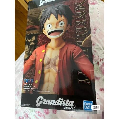 Tronzo 28cm Original Banpresto One Piece Monkey D. Luffy Grandista The Grandline Men Luffy Grandista Nero PVC Action Figure Toys