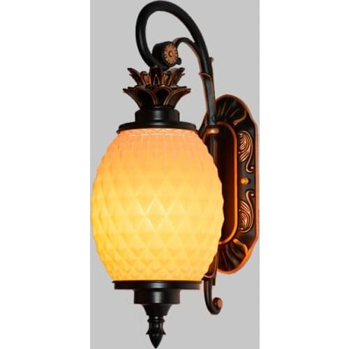 Creative pineapple shape outdoor waterproof wall lamp villa garden balcony/aisle wall light outdoor gate exterior bracket light