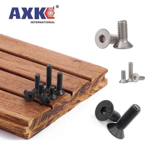 5-50pcs Allen Key Head Din7991 M2 M2.5 M3 M4 M5 M6 Stainless Steel 304 Or Black Hex Socket Flat Countersunk Head Screw
