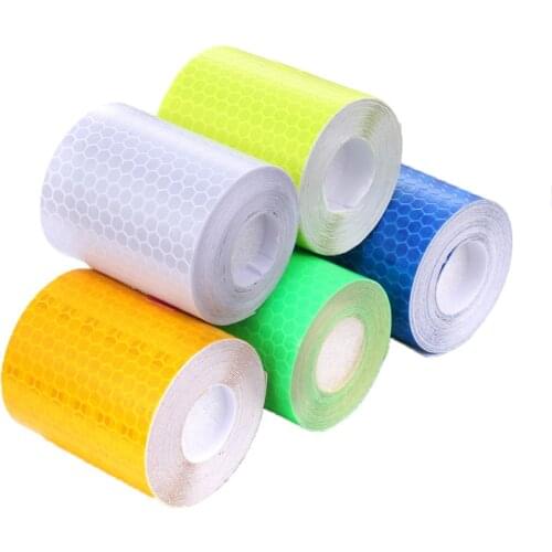 1 Roll Car Reflective Tape Sticker Safety Mark Car Styling Self Adhesive Warning Tape Motorcycle Bicycle Film Decoration Tool