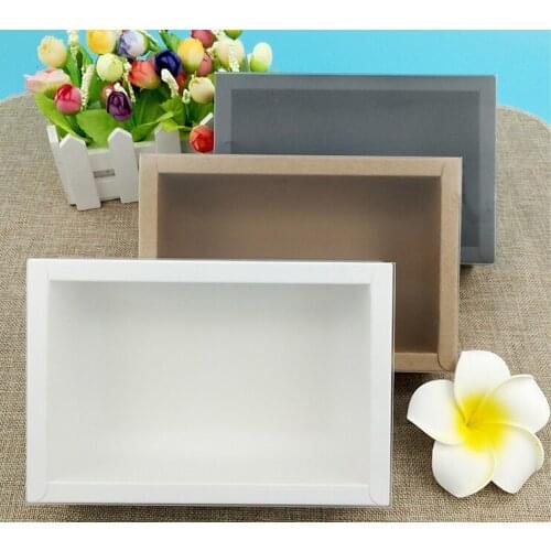 18x12x5cm Clear PVC window Black Marble Drawer Gift Boxes Packing PVC /Paper Cover Box Cake/Candy Wedding Favour BOX