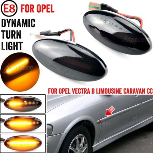 2Pcs For Opel Vauxhall Vectra B Mk1 1995 1996 1997 1998 1999 2000 2001 2002 2003 Dynamic LED Side Marker Light Turn Signal Lamp