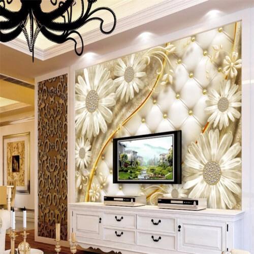 Custom wall paper mural 3d flowers wallpapers for home walls wallpaper 3d for bedroom