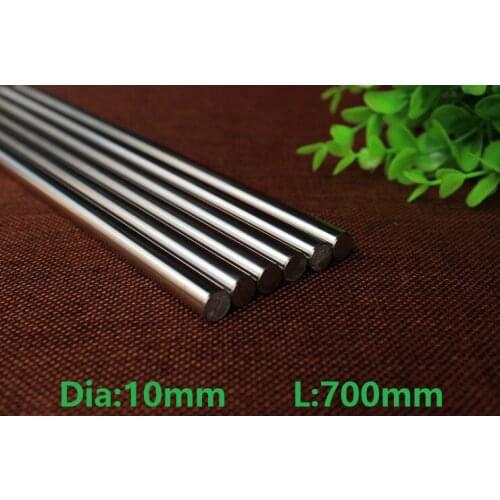 30pcs/lot 10mm linear shaft 700mm long 10x700mm hardened linear shaft rod bar CNC router 3D printer parts steel rod