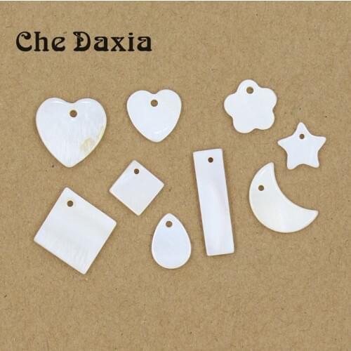 45 pieces/pack) Natural Freshwater Shell charms for DIY Bracelet Necklace Accessories