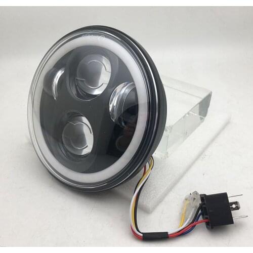 5.75 inch LED Headlight Halo DRL Bulb Light Kit for Night Rod Softail Custom Iron 883 headlamp India Scout Triump