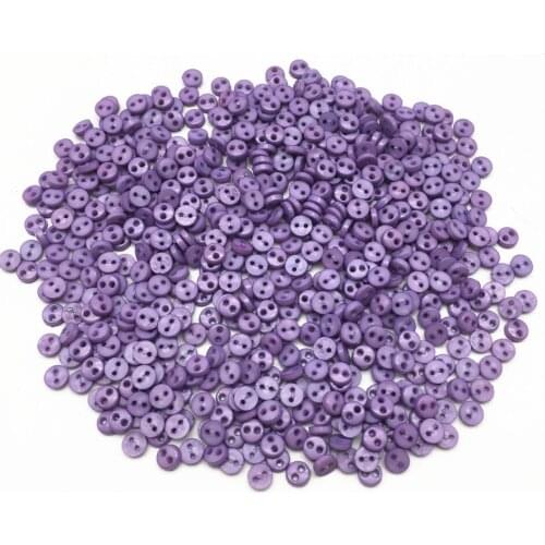 500pcs Lilac 4mm Button Mini Tiny Plastic Round Doll Clothing Buttons Embellishments Handmade Sewing Scrapbooking Accessory